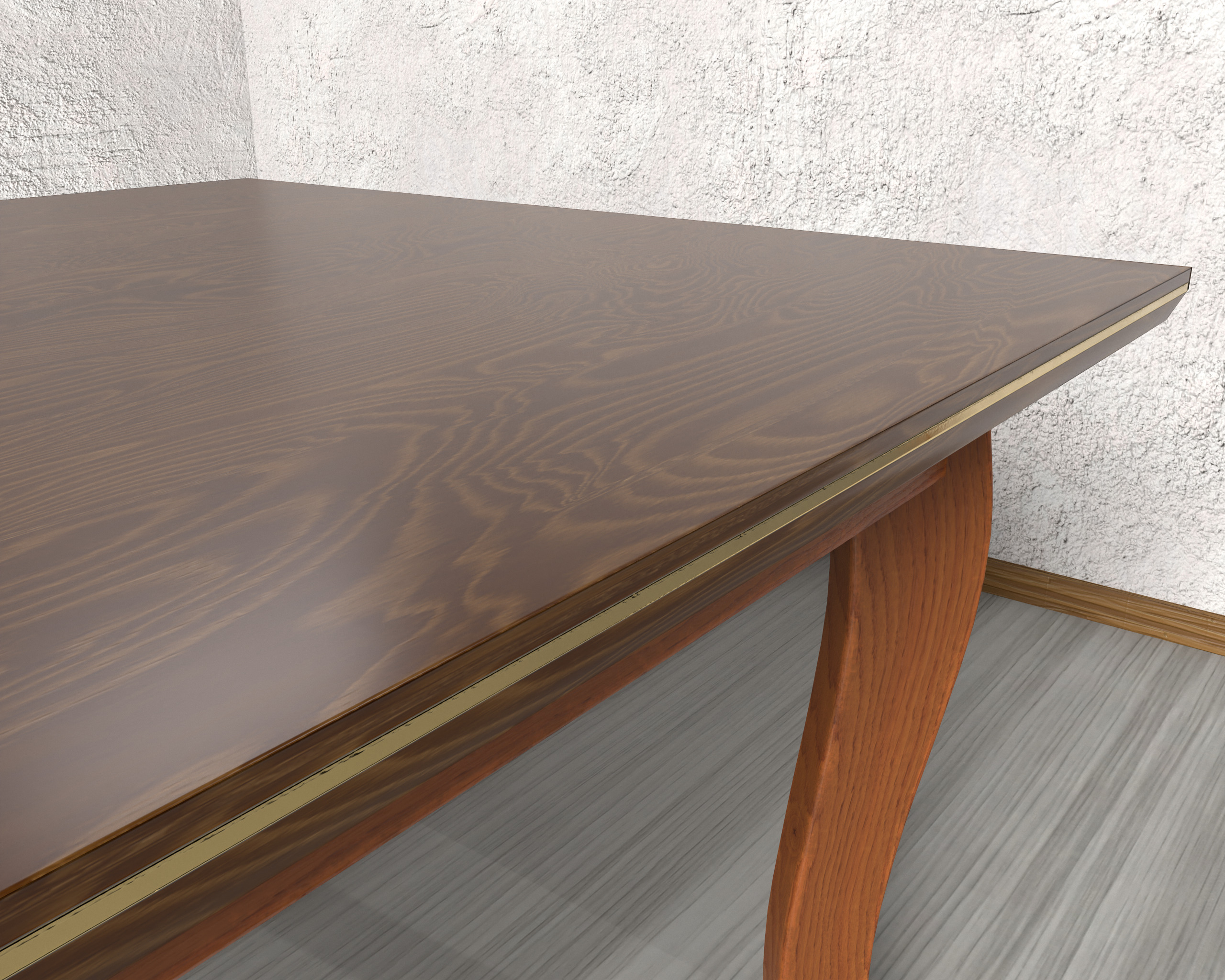 Table and chair Low-poly 3D model_4