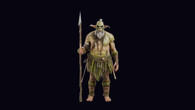 Orc Hunter Low-poly 3D model