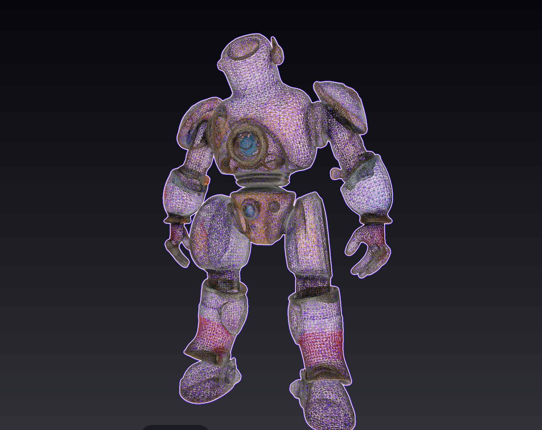 Sci fi Robot Low-poly 3D model_3