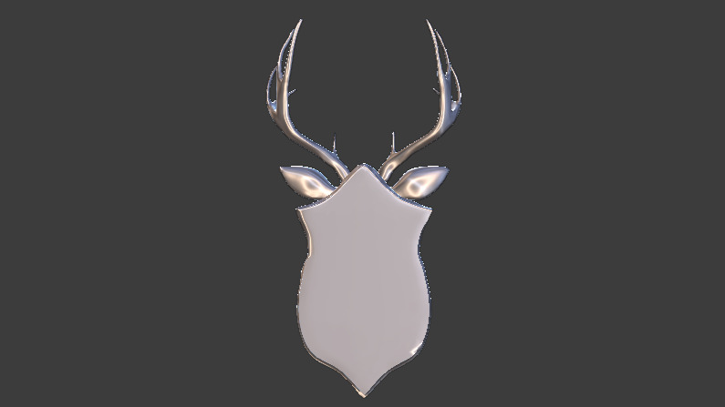 Realistic Mounted Deer Head Low-poly 3D model_12
