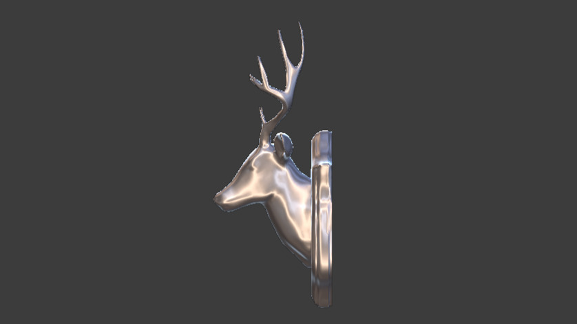 Realistic Mounted Deer Head Low-poly 3D model_10