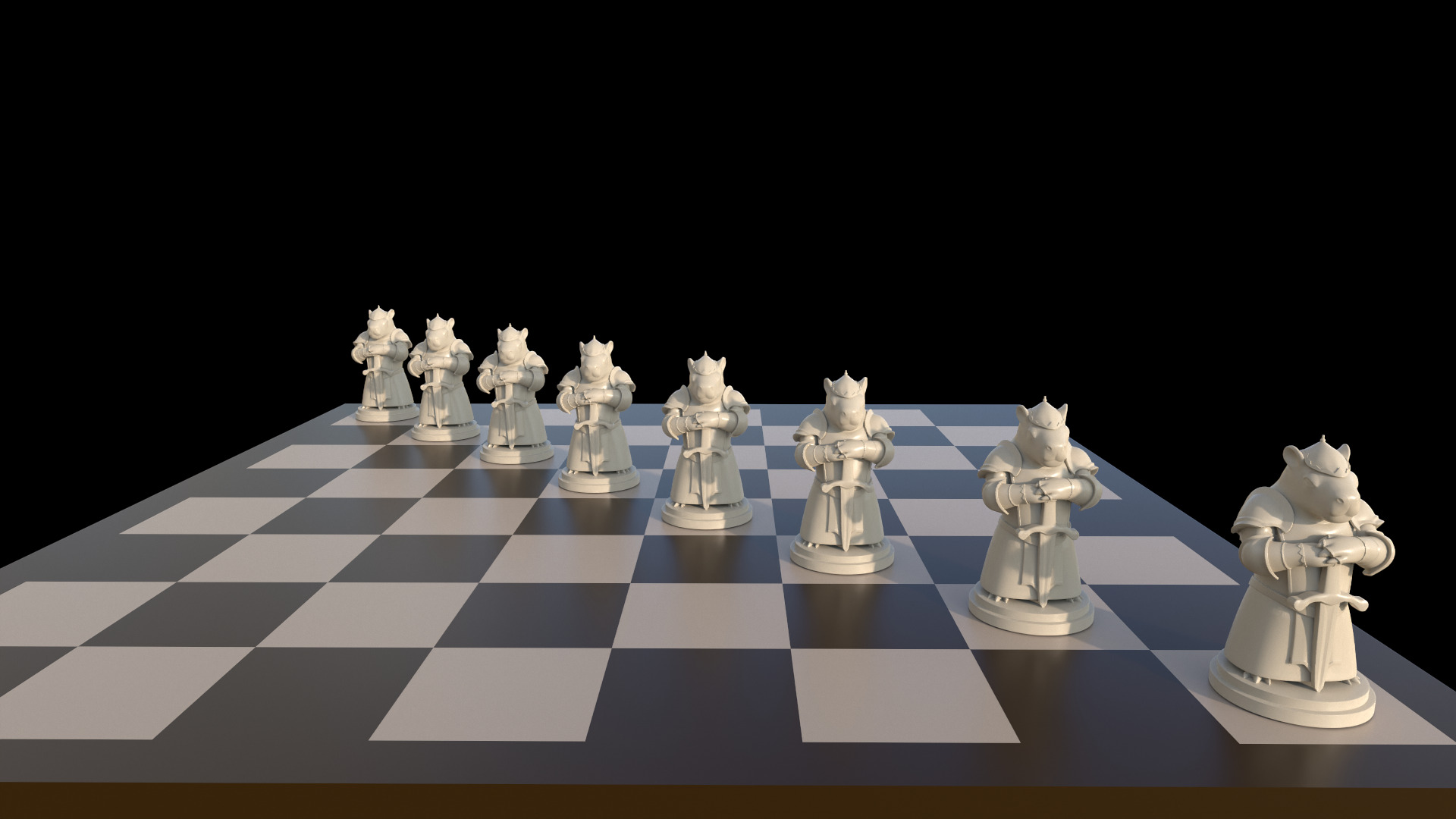 Capybara Knight Bishop Chess 3D print model_9