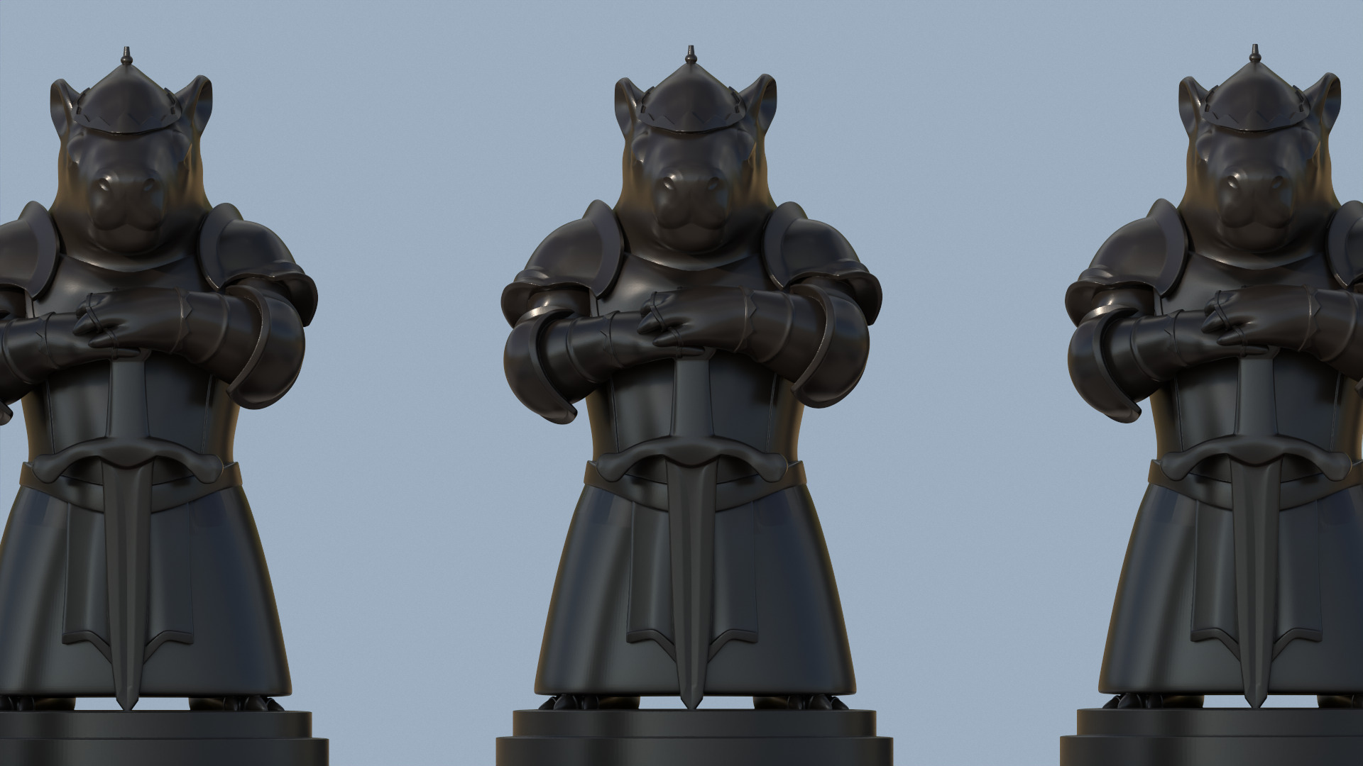 Capybara Knight Bishop Chess 3D print model_6