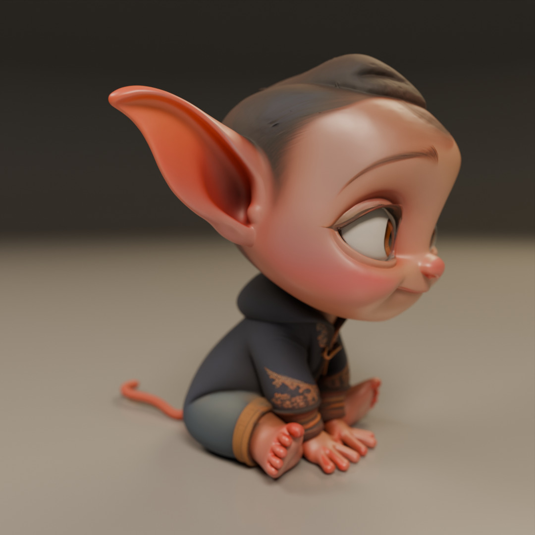 baby elf 3D print model_4