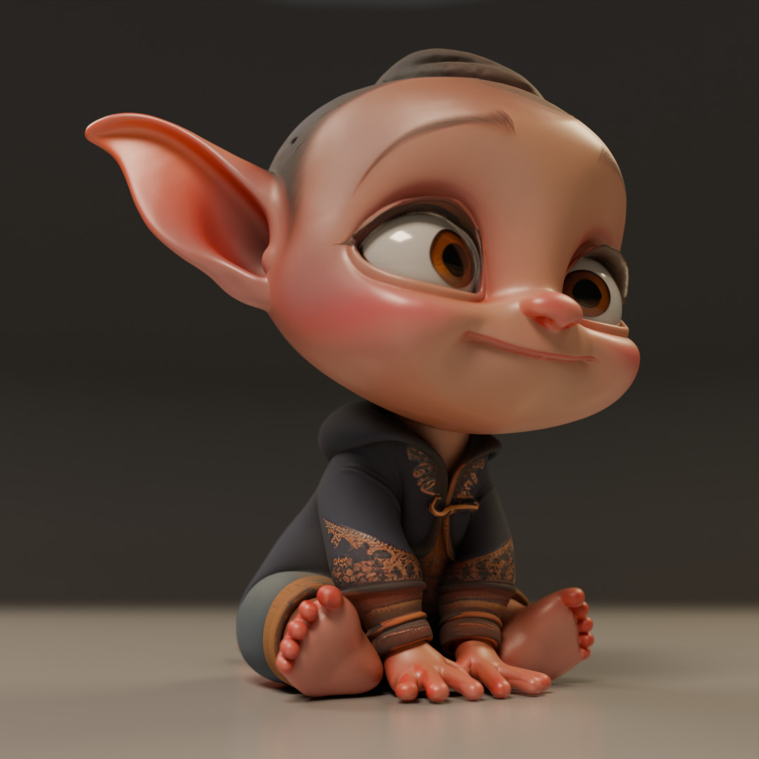 baby elf 3D print model_8