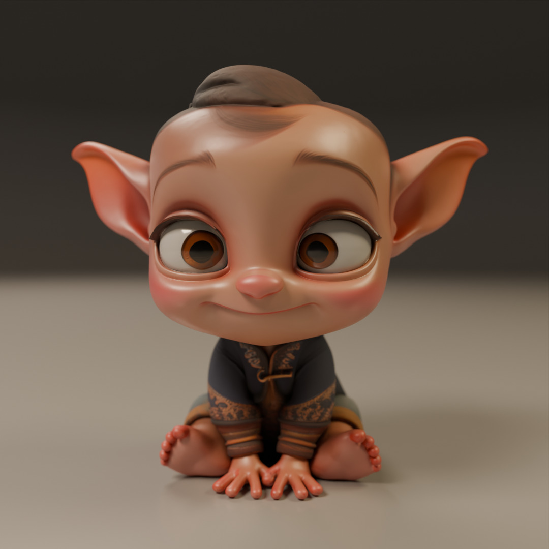 baby elf 3D print model_9