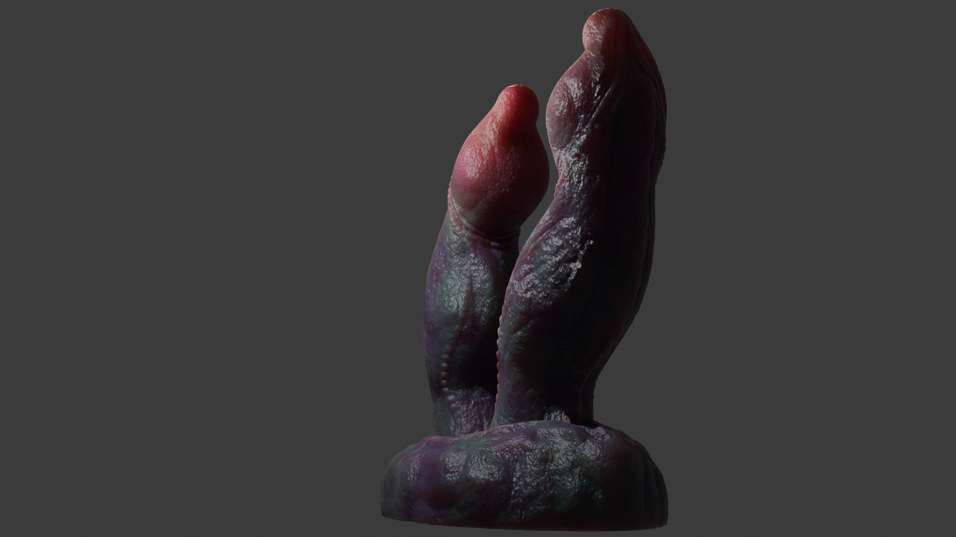 Fantasy Twin Dragon Penis Rigged Low-poly 3D model_5