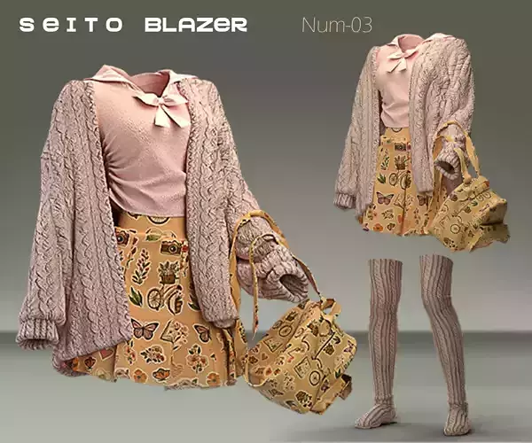 SEITO Anime Inspired 3D School Uniform Outfit Num 02
