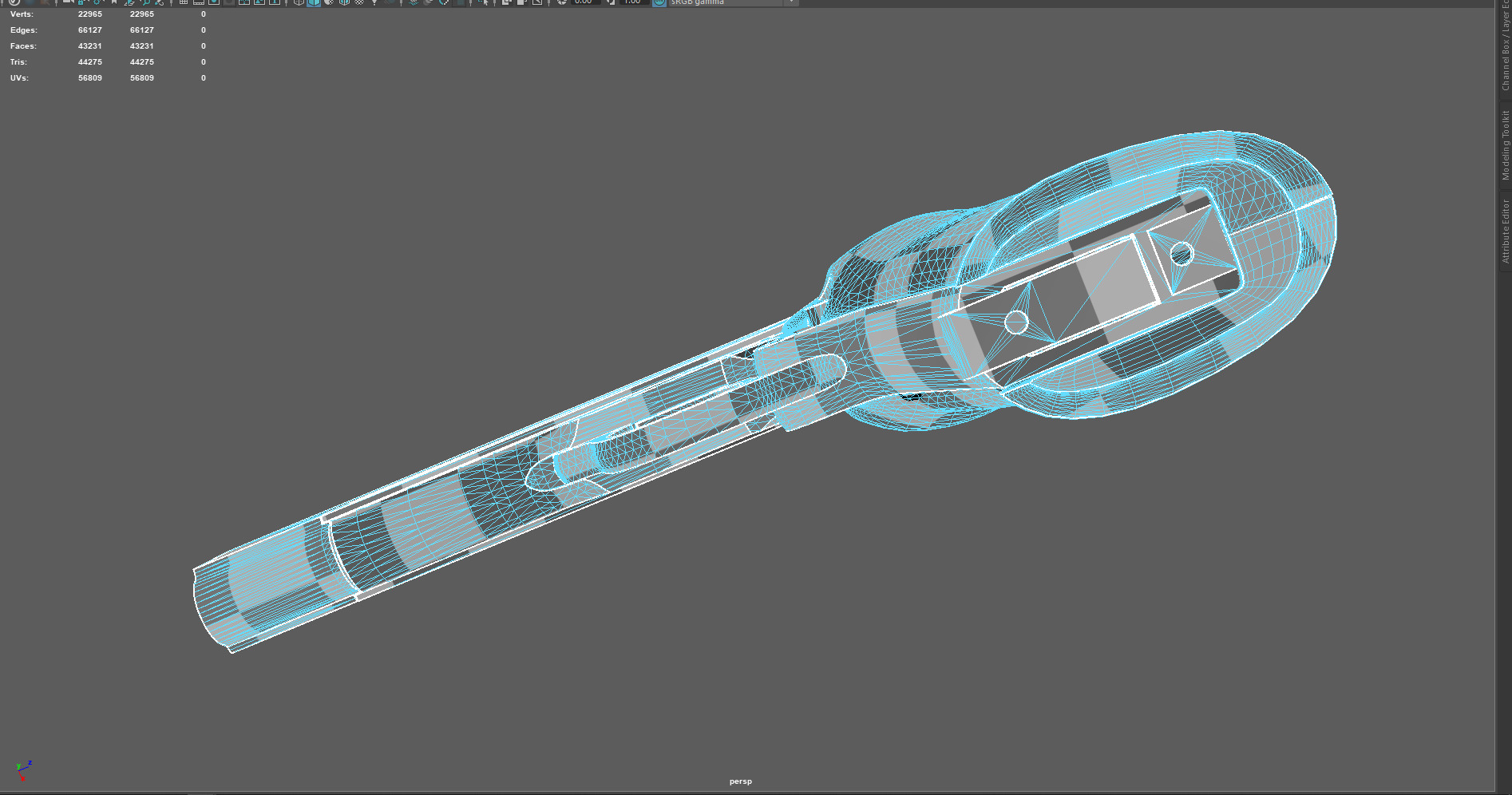 Low Poly 41 Caliber Handgun Stylized Revolver 3D Model Low-poly 3D model_10