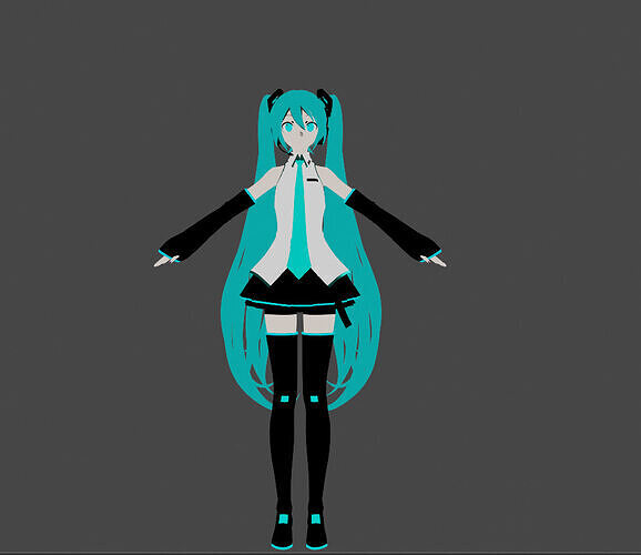 Hatsune Miku 3D model Free 3D model