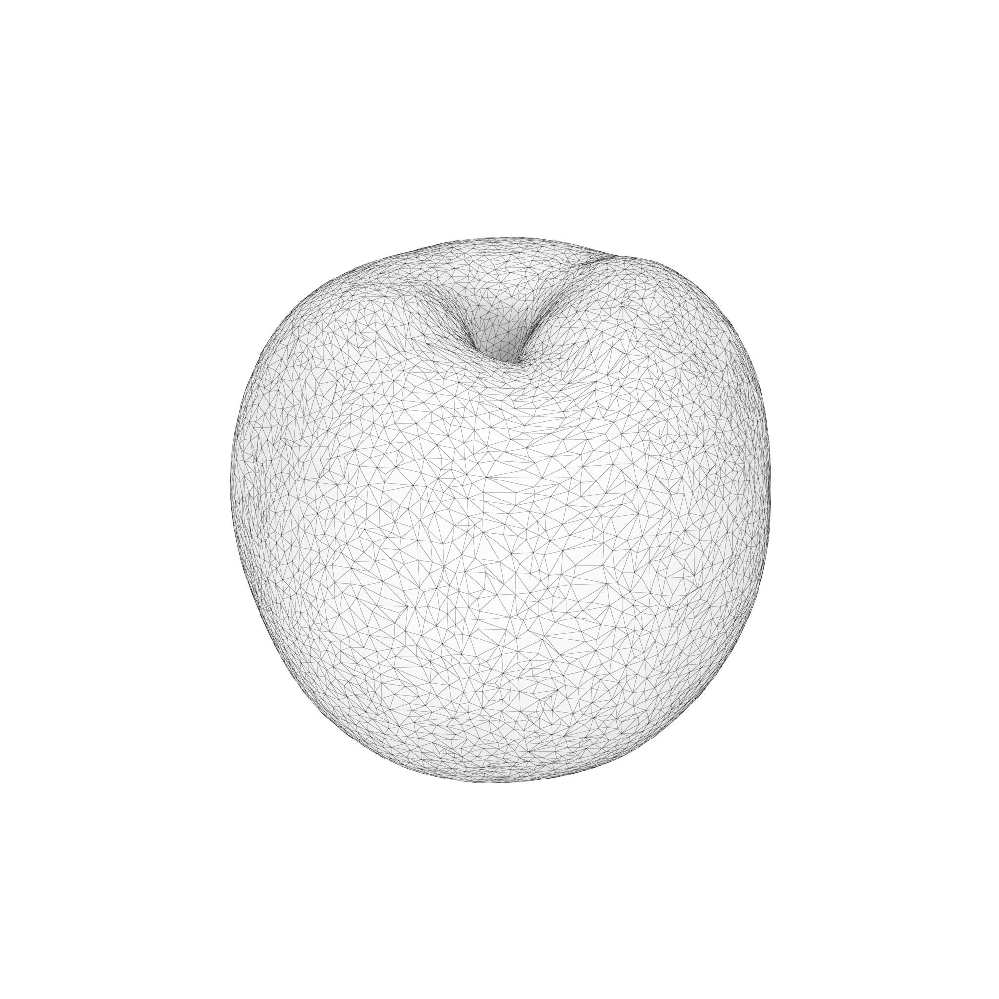 Red Apple Low-poly 3D model_6