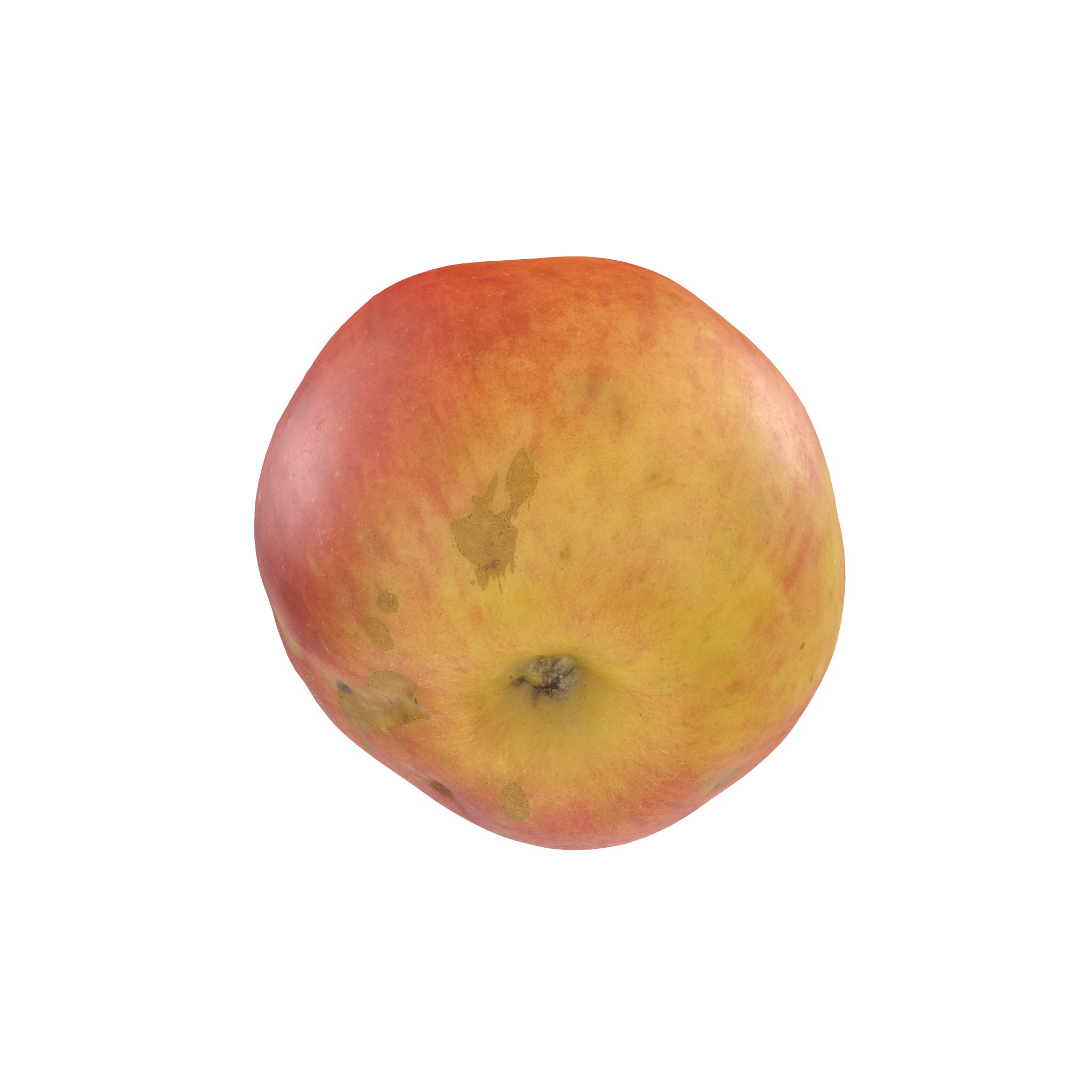 Red Apple Low-poly 3D model_3