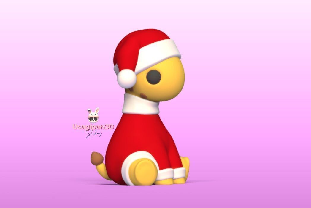 Xmas Giraffe 3D print model_2