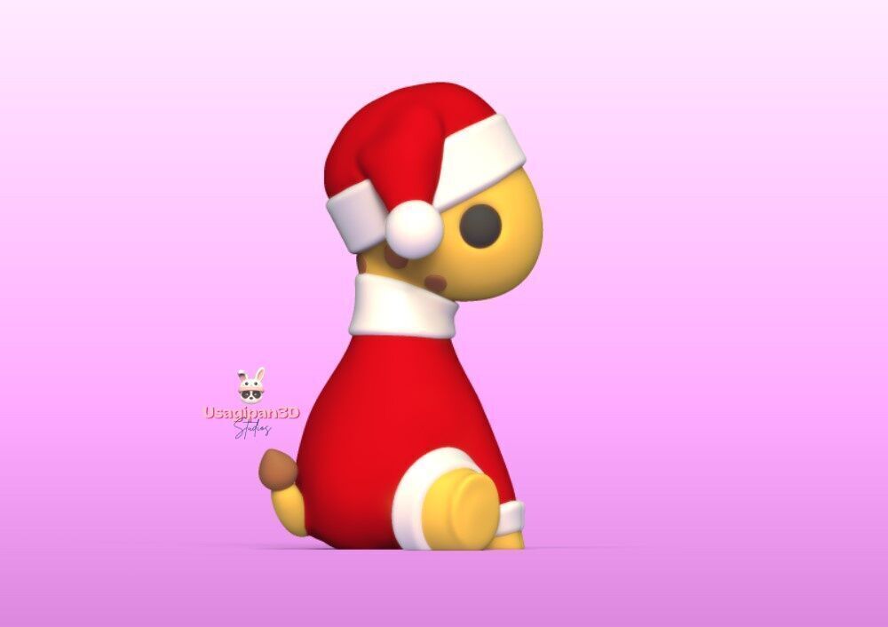 Xmas Giraffe 3D print model_3