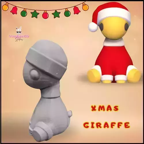 Xmas Giraffe 3D print model Xmas Giraffe 3D print model
