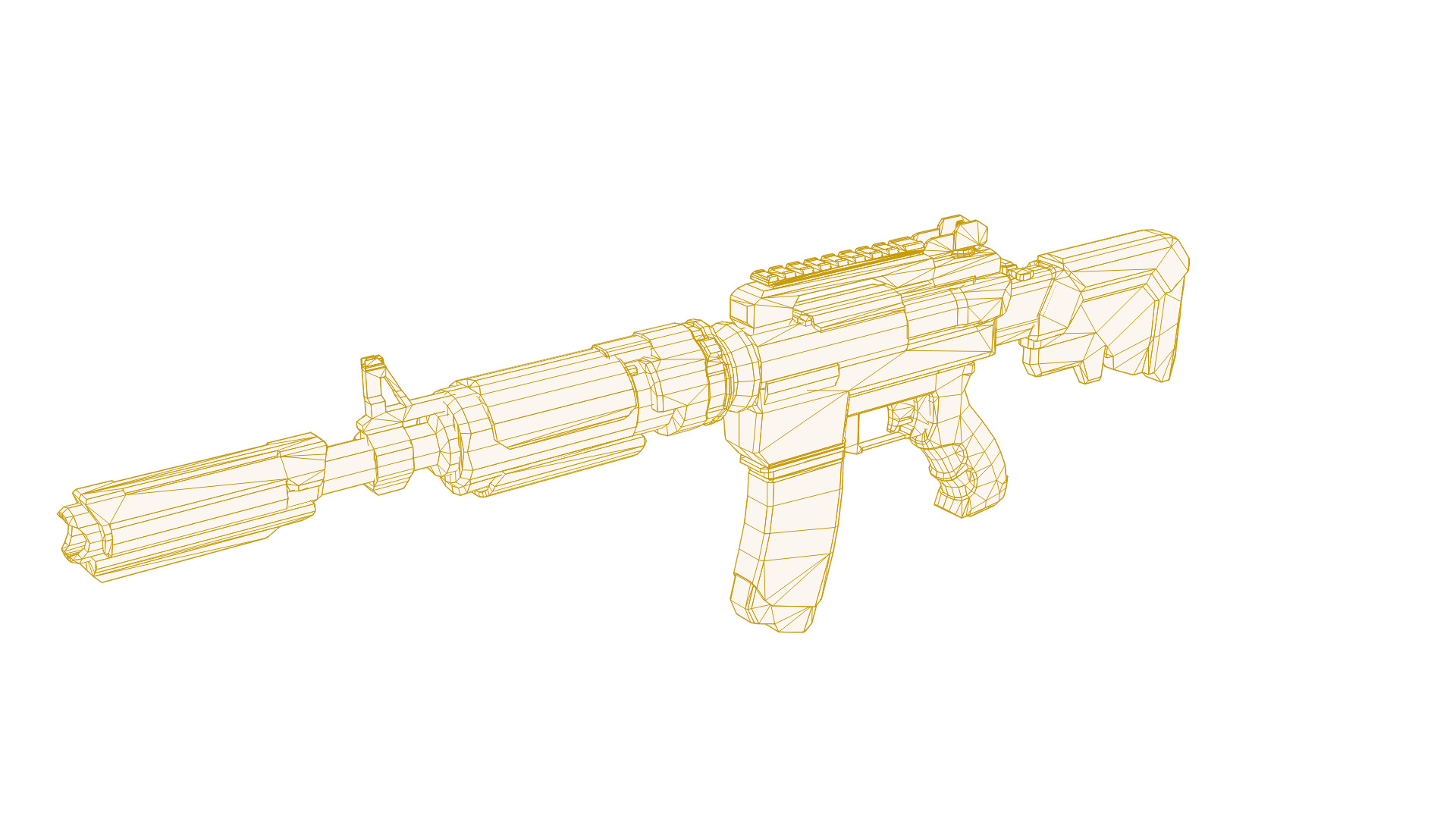 SCI-FI-M416 Low-poly 3D model_7