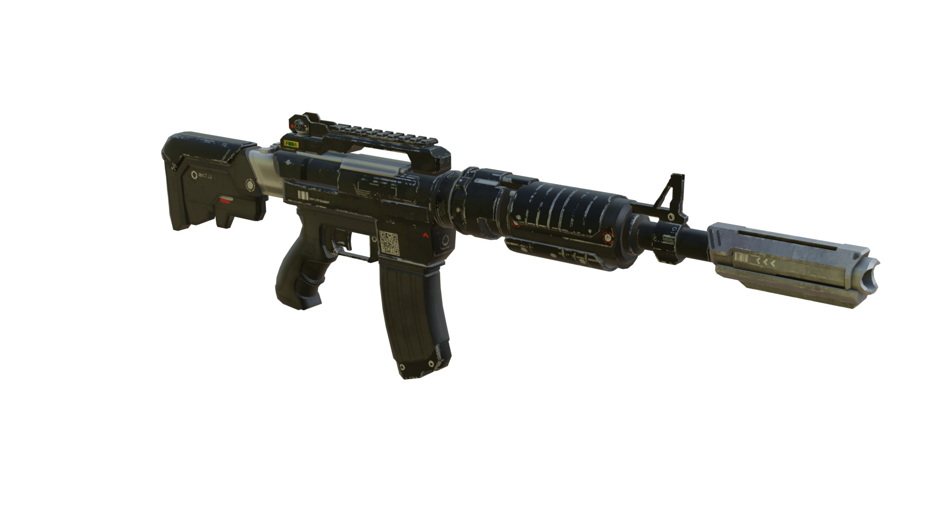 SCI-FI-M416 Low-poly 3D model_2