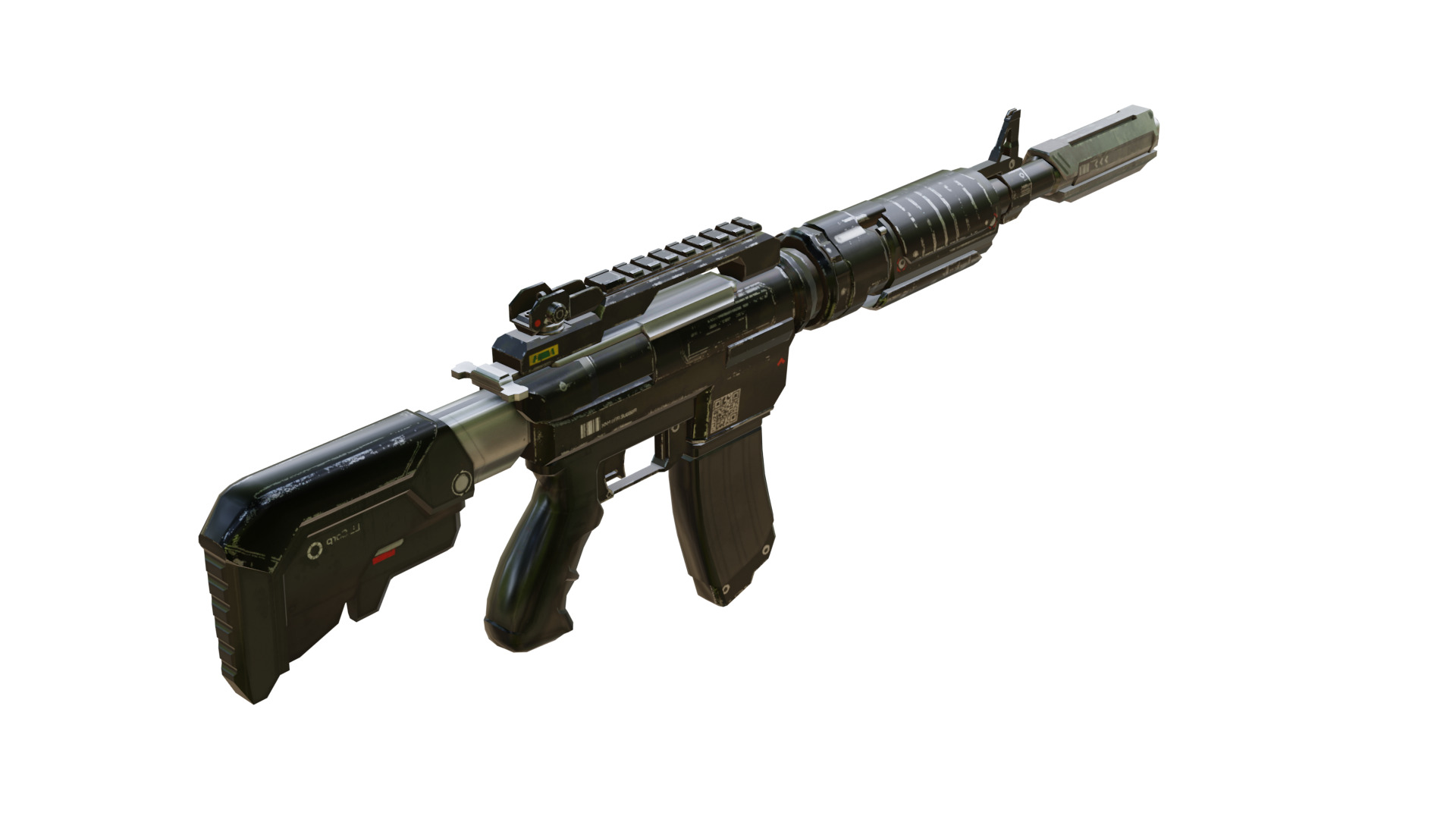 SCI-FI-M416 Low-poly 3D model_4