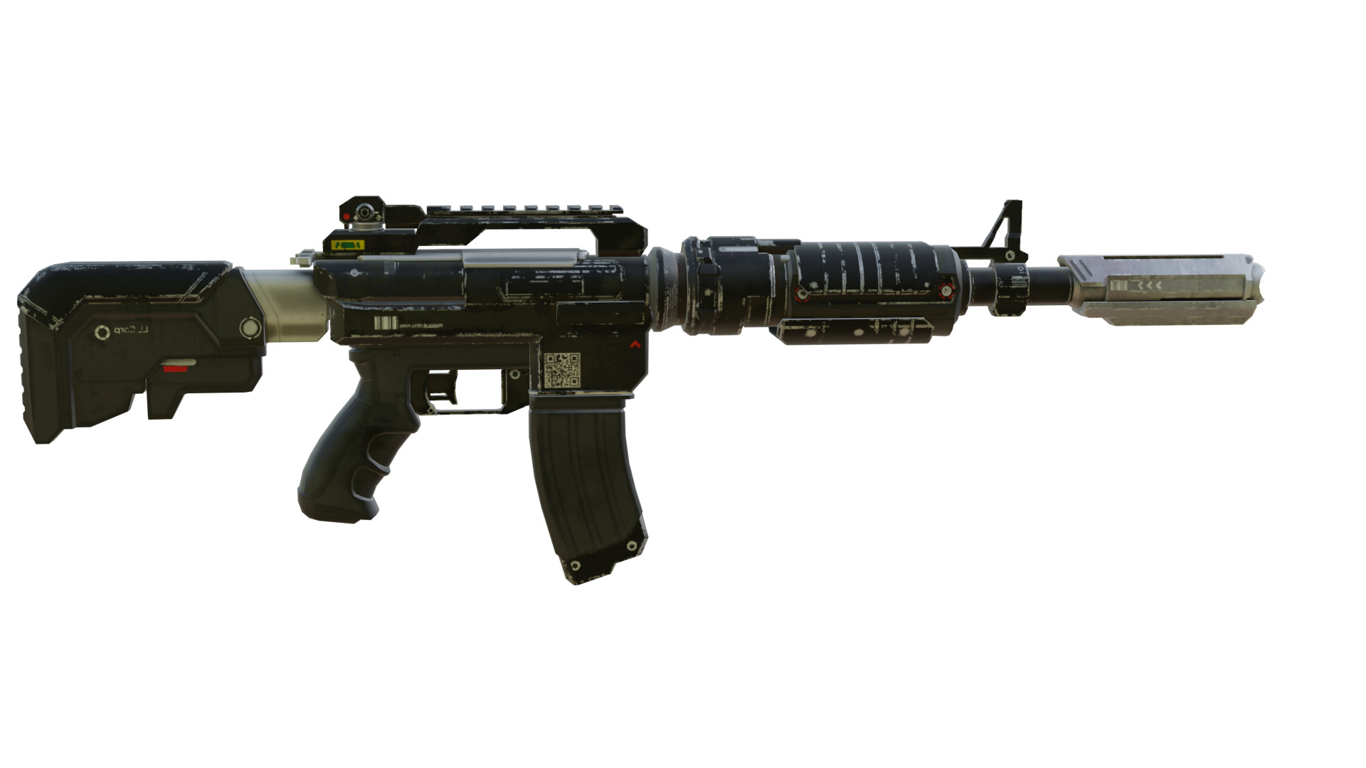 SCI-FI-M416 Low-poly 3D model_3