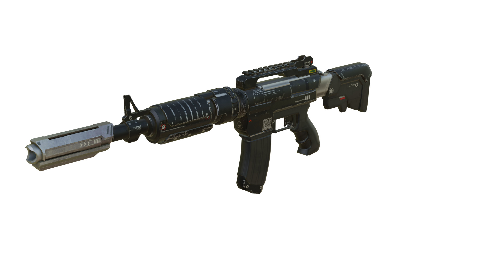 SCI-FI-M416 Low-poly 3D model_1