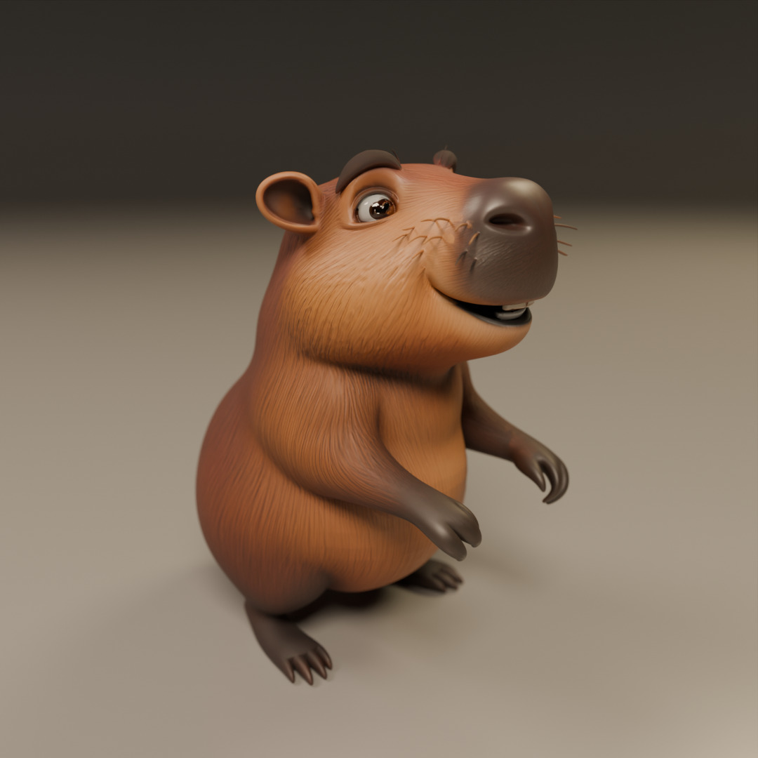 capybara 3D print model_4