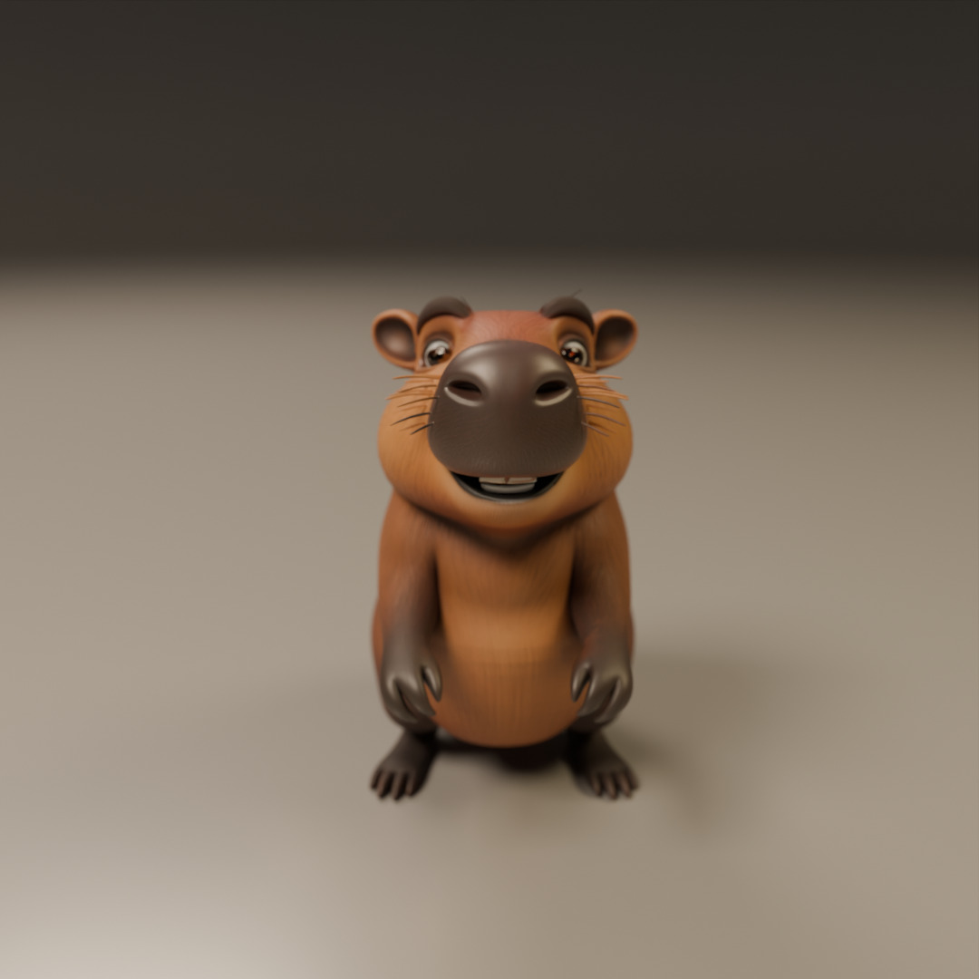 capybara 3D print model_9