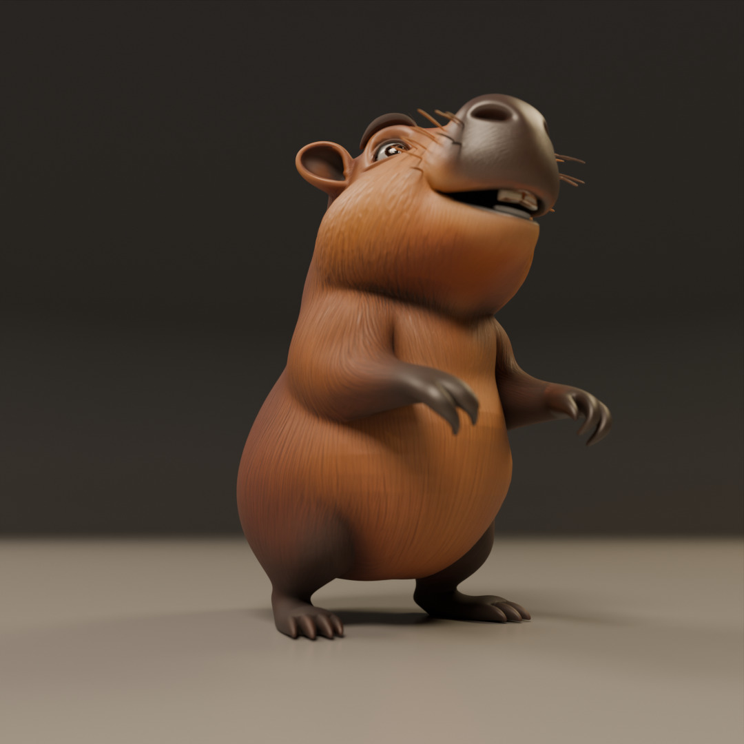 capybara 3D print model_8