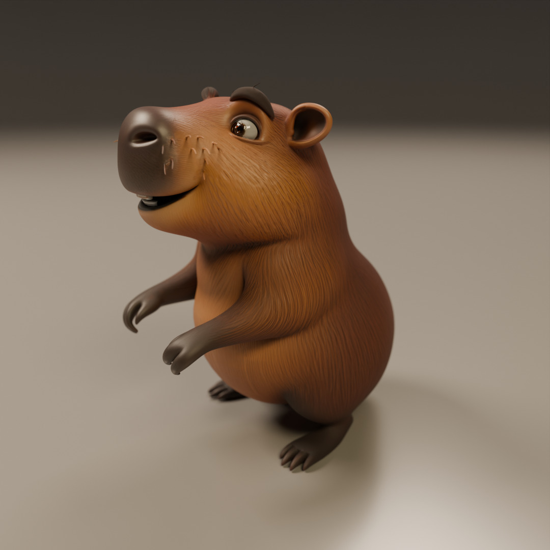 capybara 3D print model_5