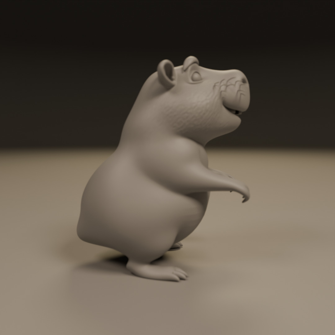 capybara 3D print model_10