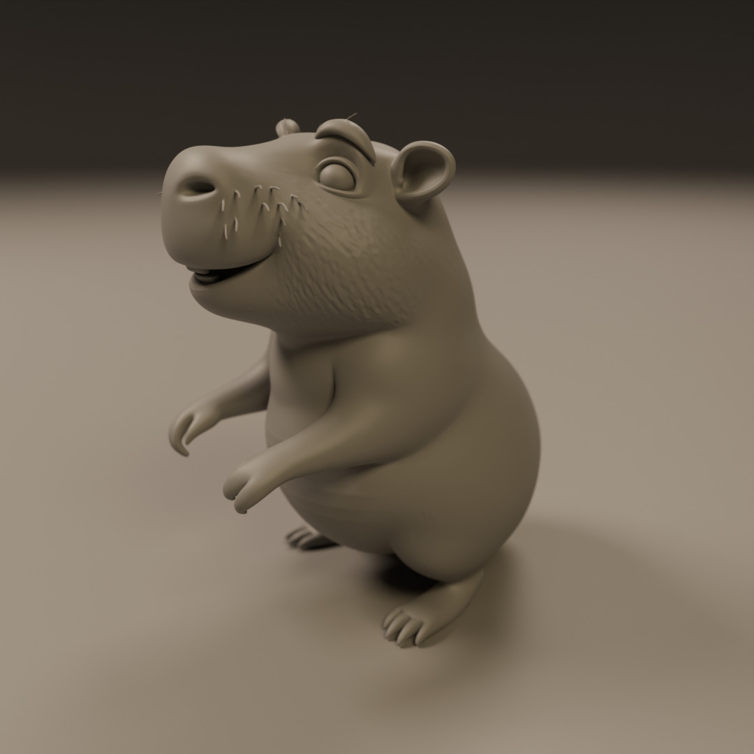 capybara 3D print model_14