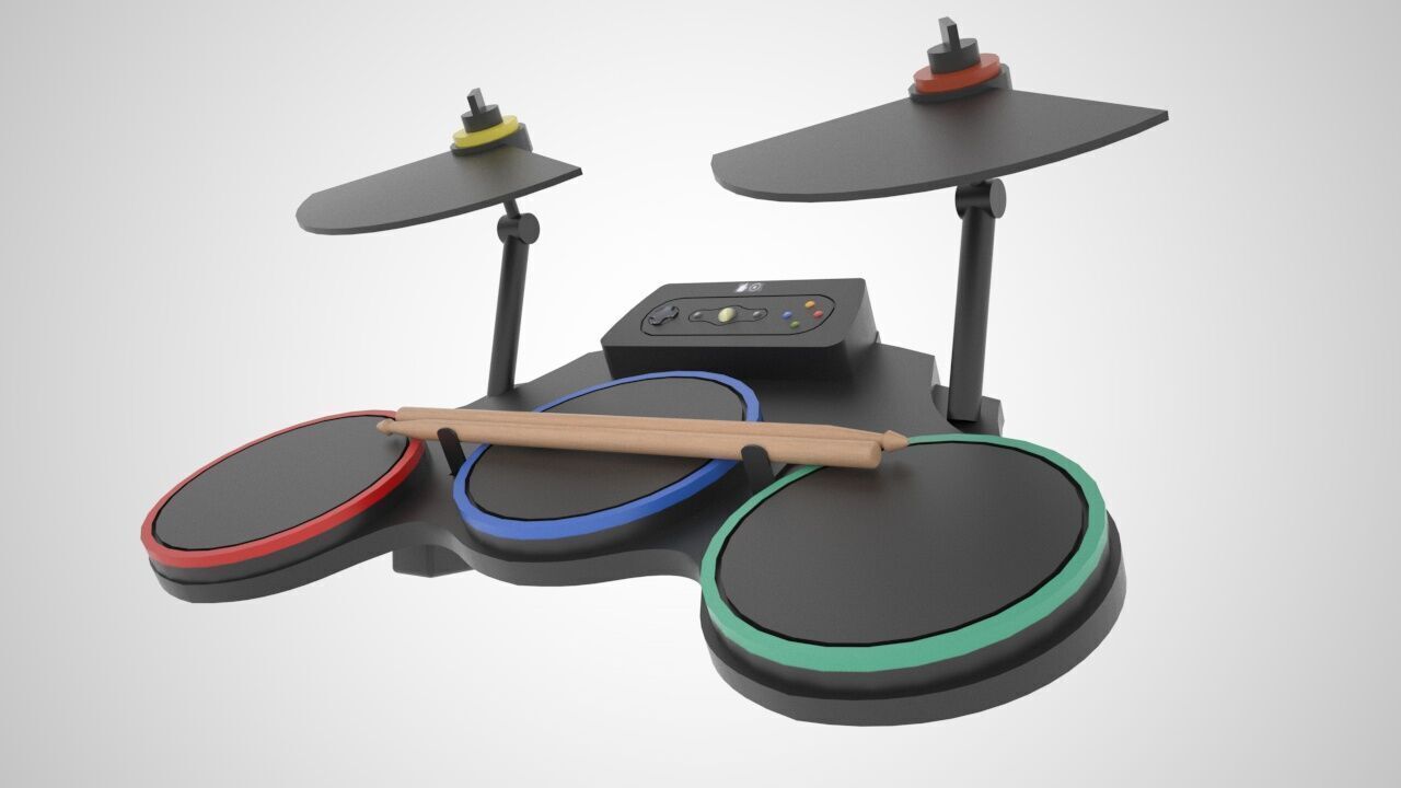 Rockband Drum - Xbox 360 game 3D model_1