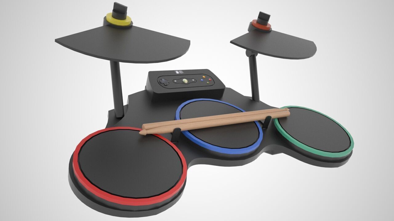 Rockband Drum - Xbox 360 game 3D model_5