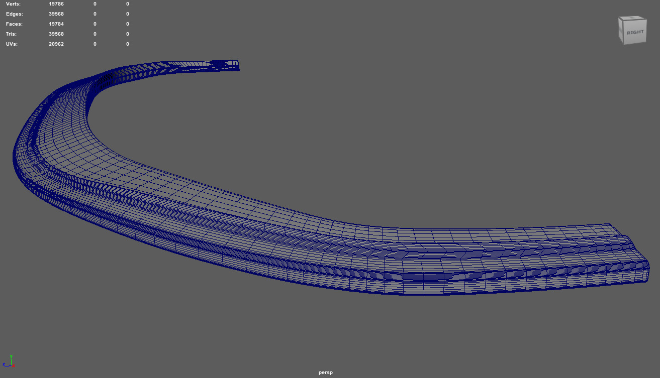 Front Bumper Lip Car 04 Low-poly 3D model_12