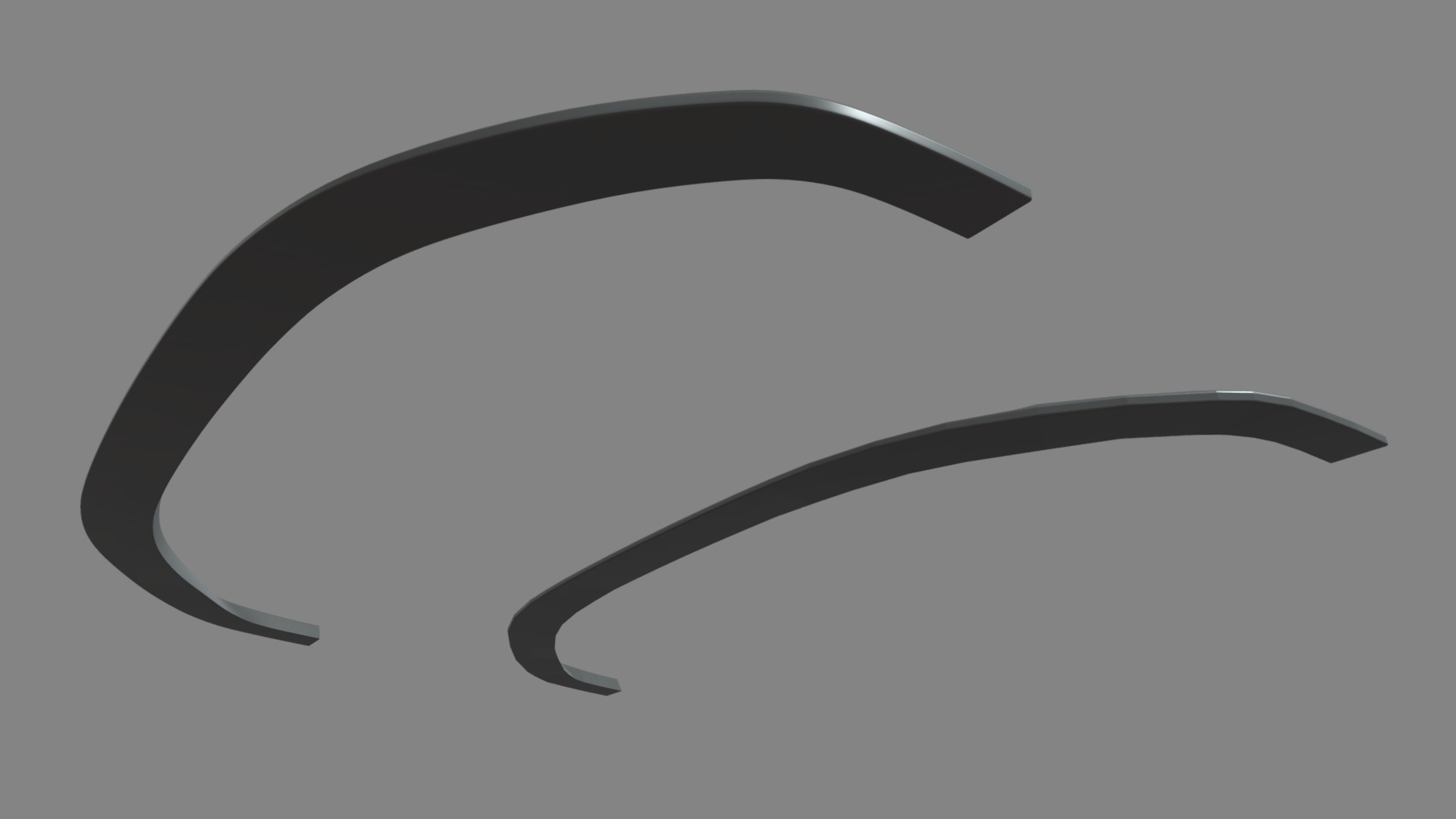 Front Bumper Lip Car 04 Low-poly 3D model_2