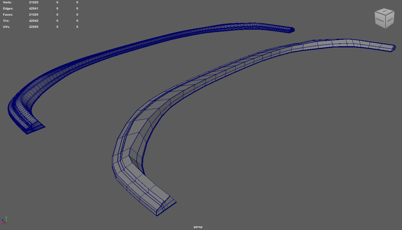 Front Bumper Lip Car 04 Low-poly 3D model_7