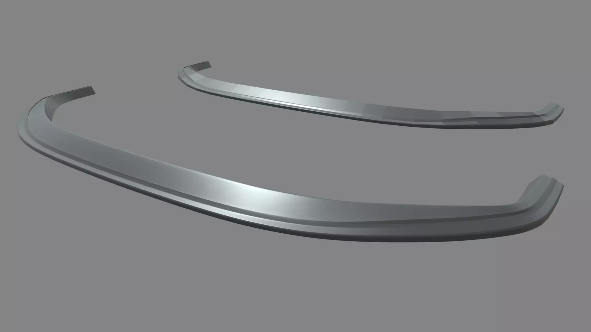 Front Bumper Lip Car 04 Low-poly 3D model_0