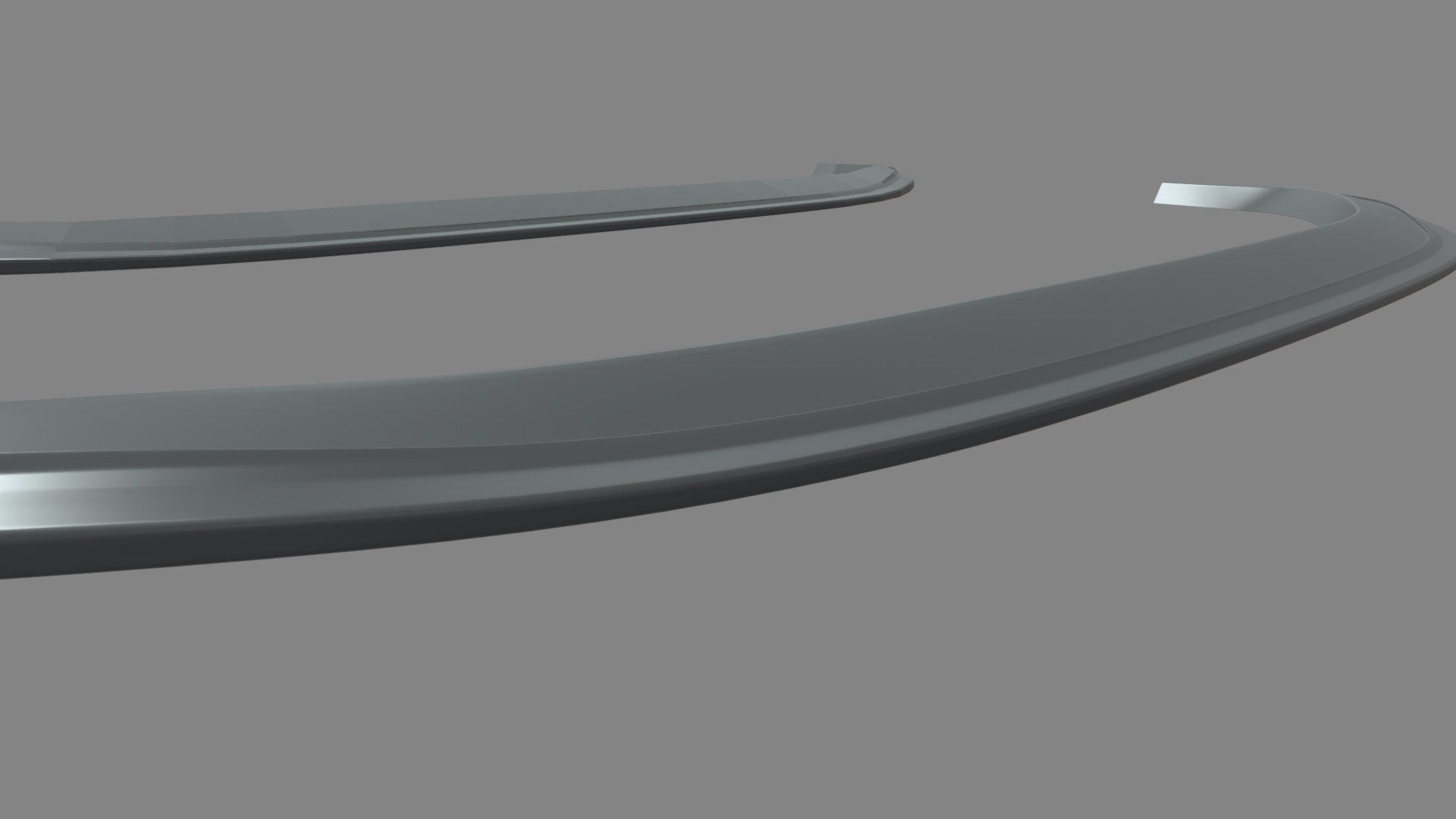 Front Bumper Lip Car 04 Low-poly 3D model_5