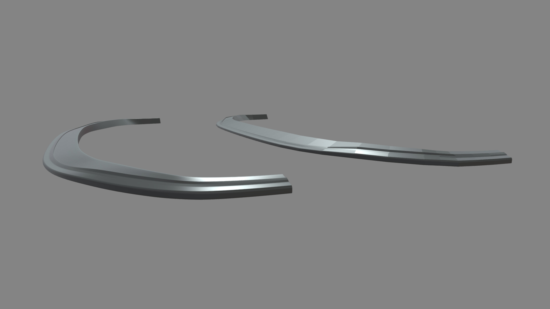 Front Bumper Lip Car 04 Low-poly 3D model_3