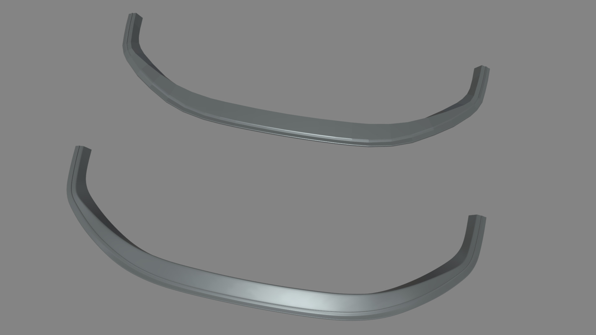 Front Bumper Lip Car 04 Low-poly 3D model_1