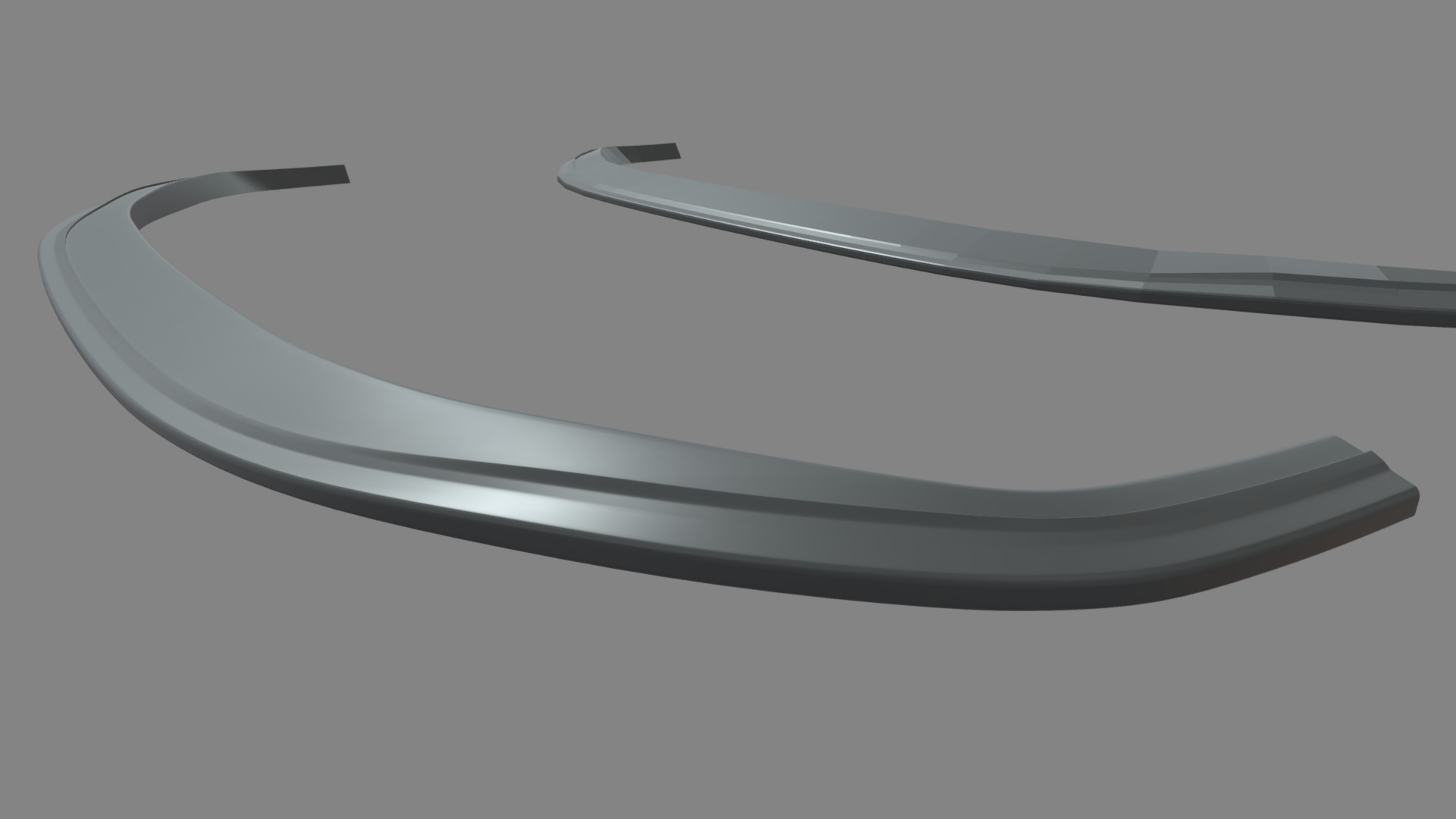 Front Bumper Lip Car 04 Low-poly 3D model_4