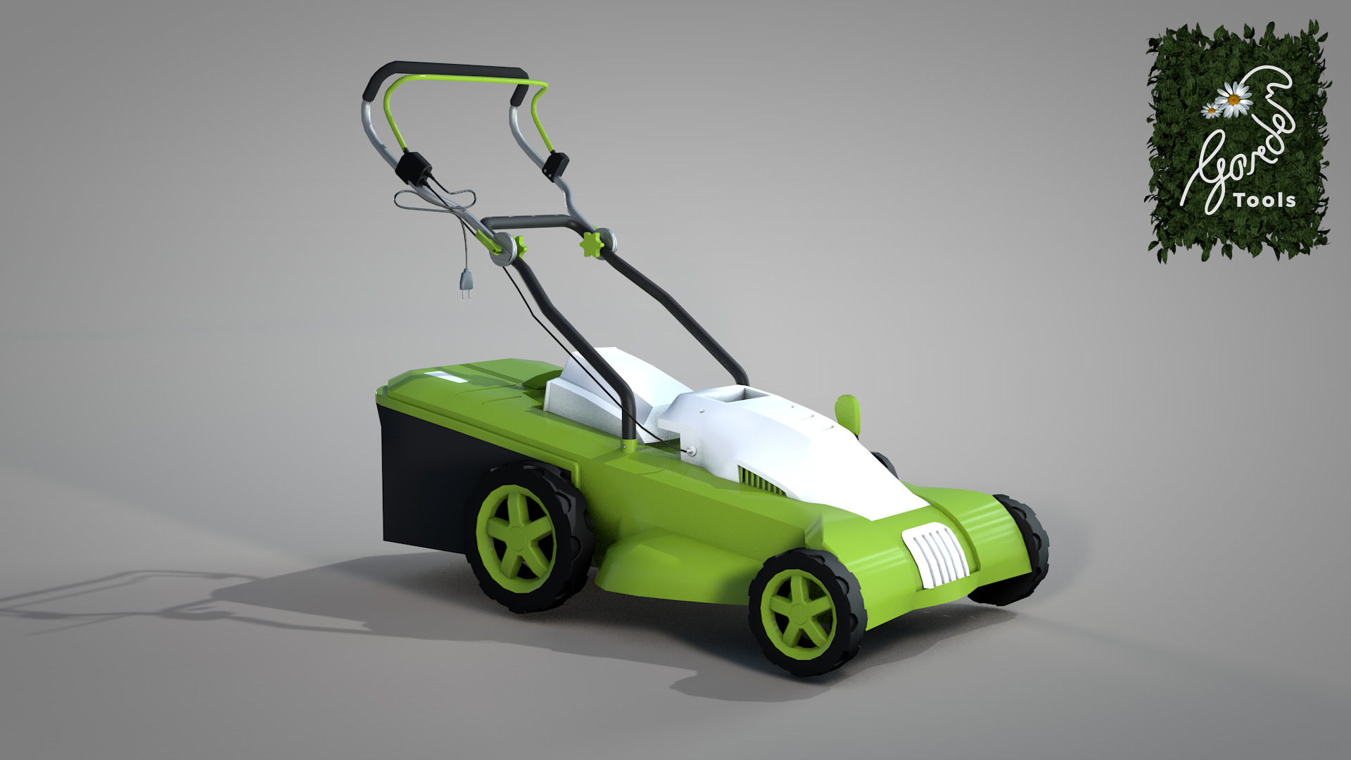 Garden Lawn Mower 3D model_11