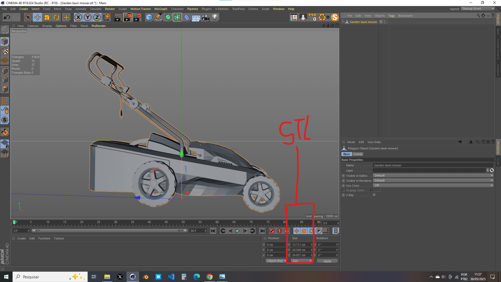 Garden Lawn Mower 3D model_16