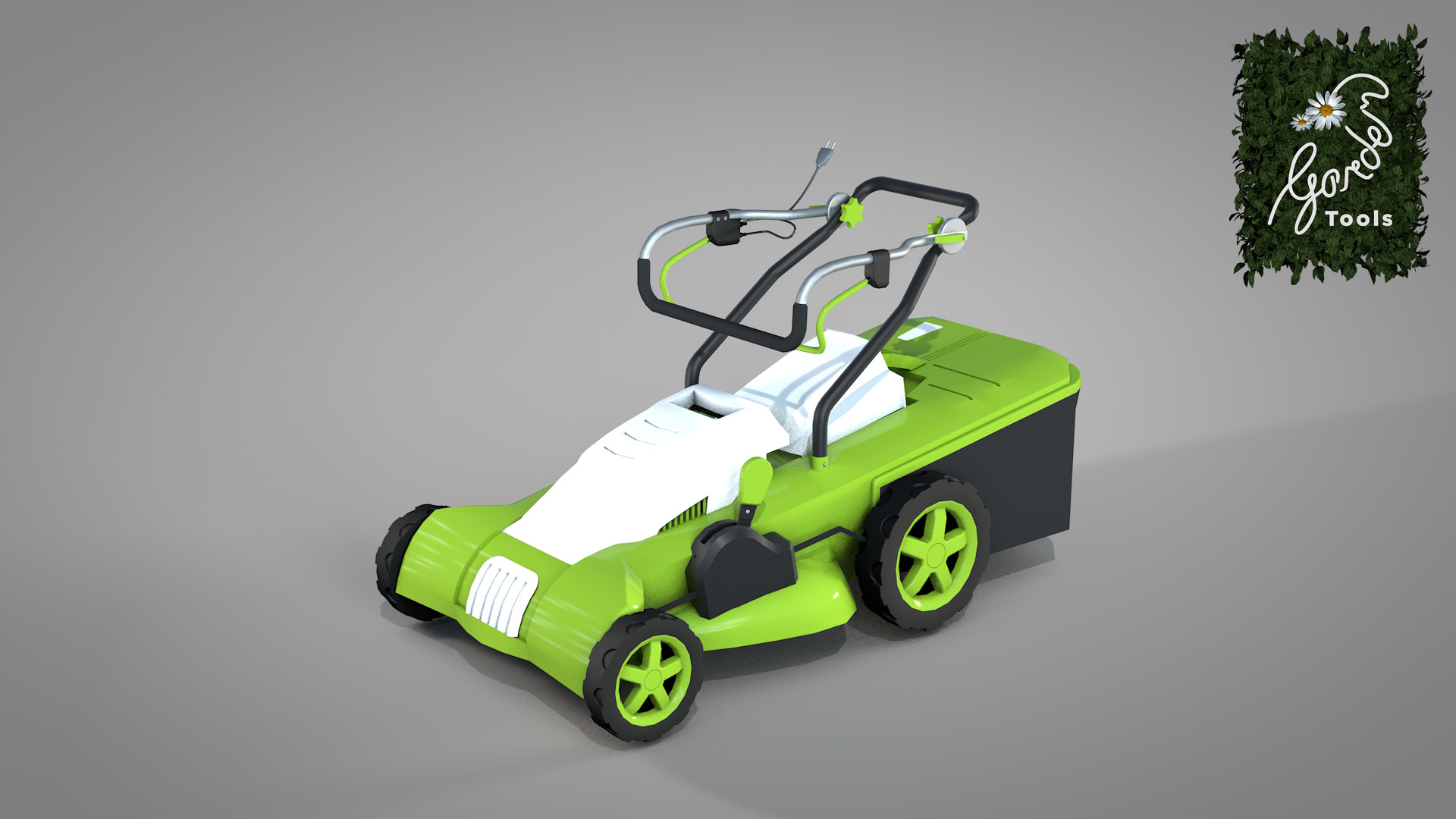 Garden Lawn Mower 3D model_4