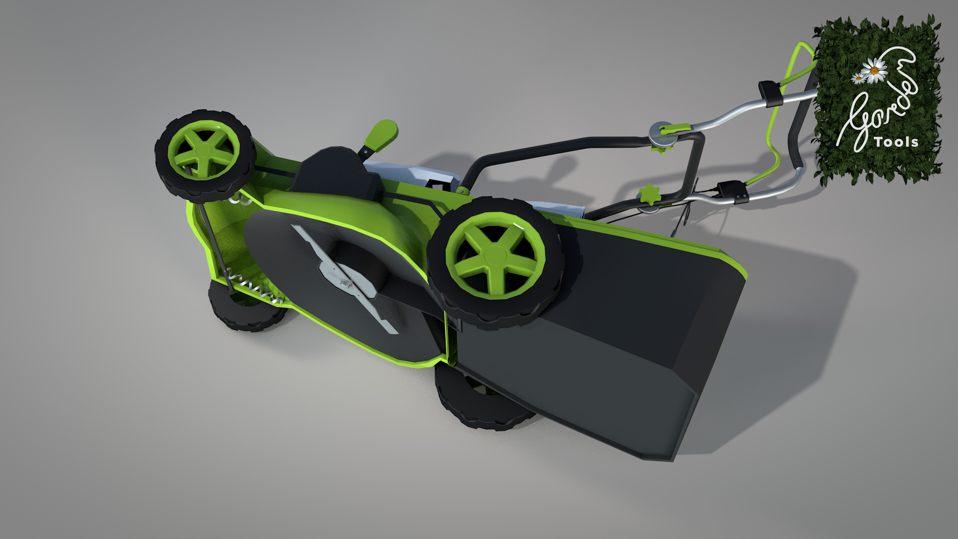 Garden Lawn Mower 3D model_1