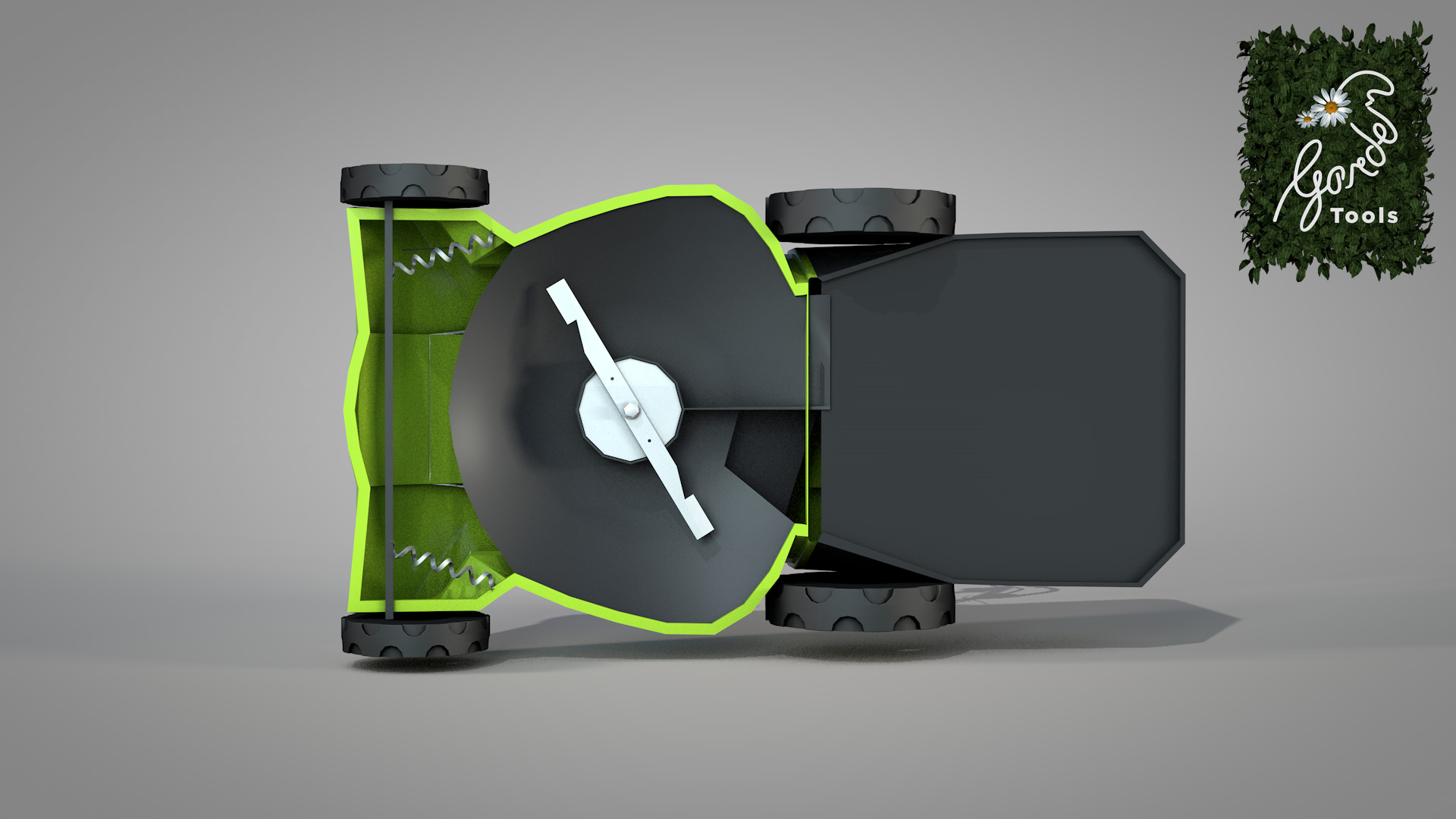 Garden Lawn Mower 3D model_5