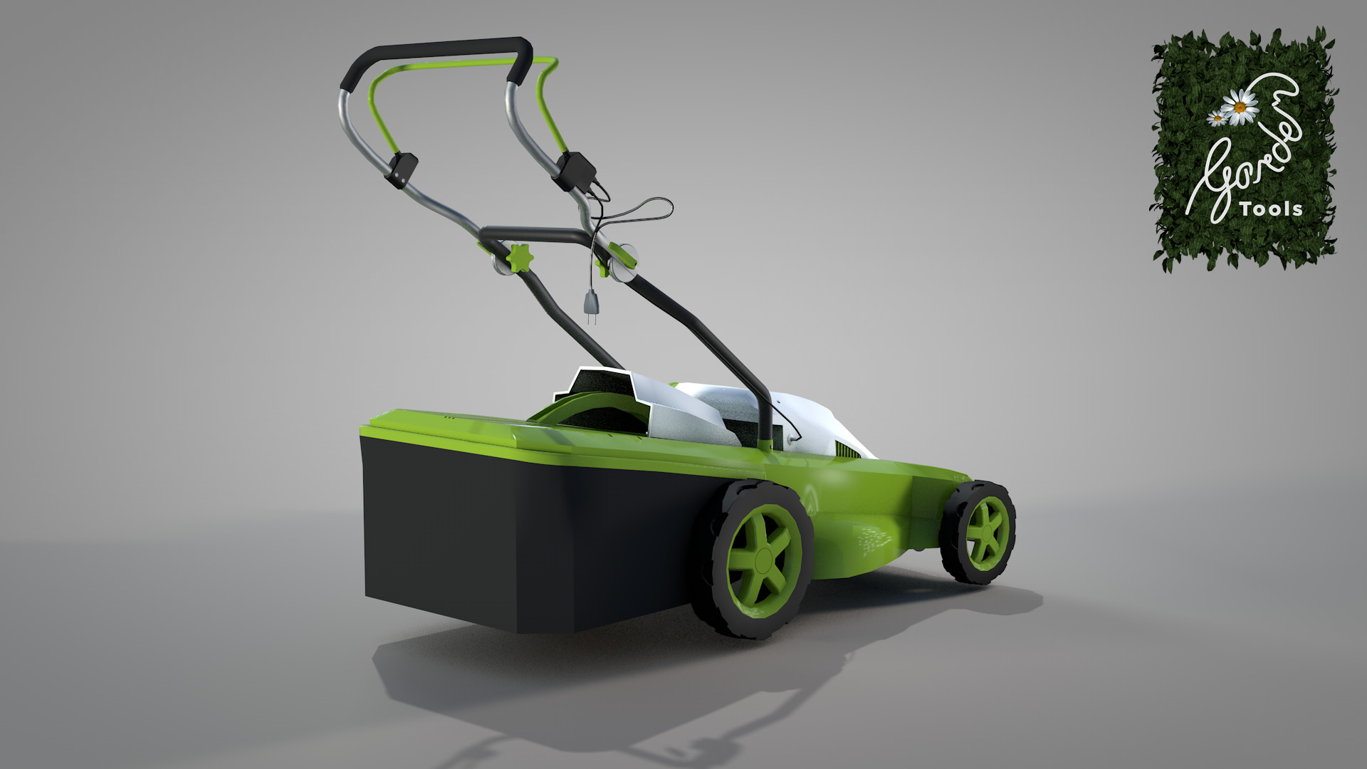 Garden Lawn Mower 3D model_10