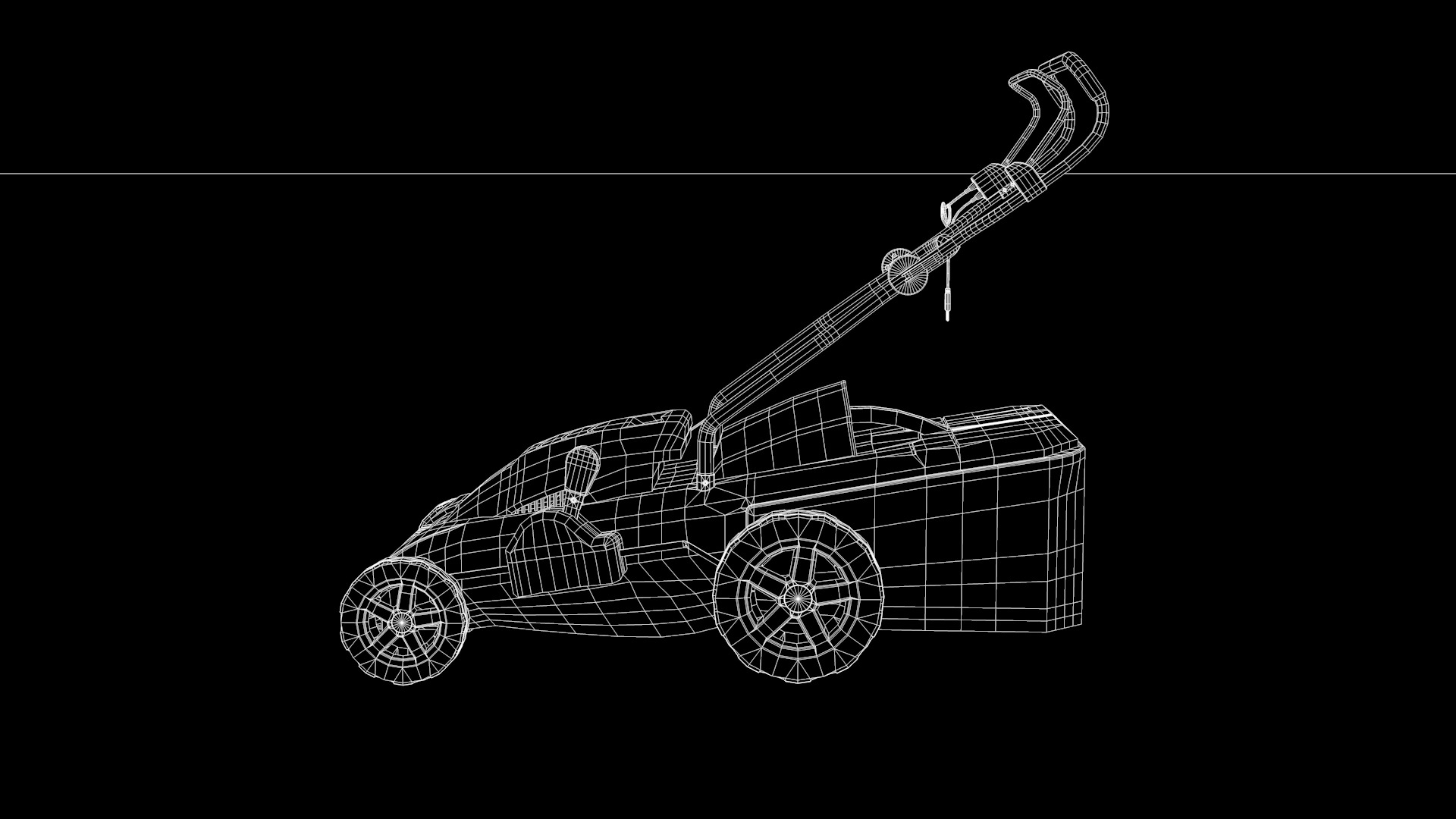 Garden Lawn Mower 3D model_13