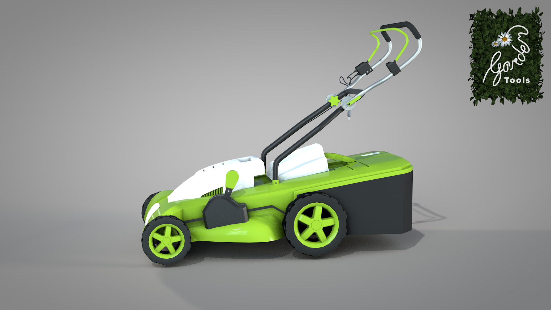 Garden Lawn Mower 3D model_3