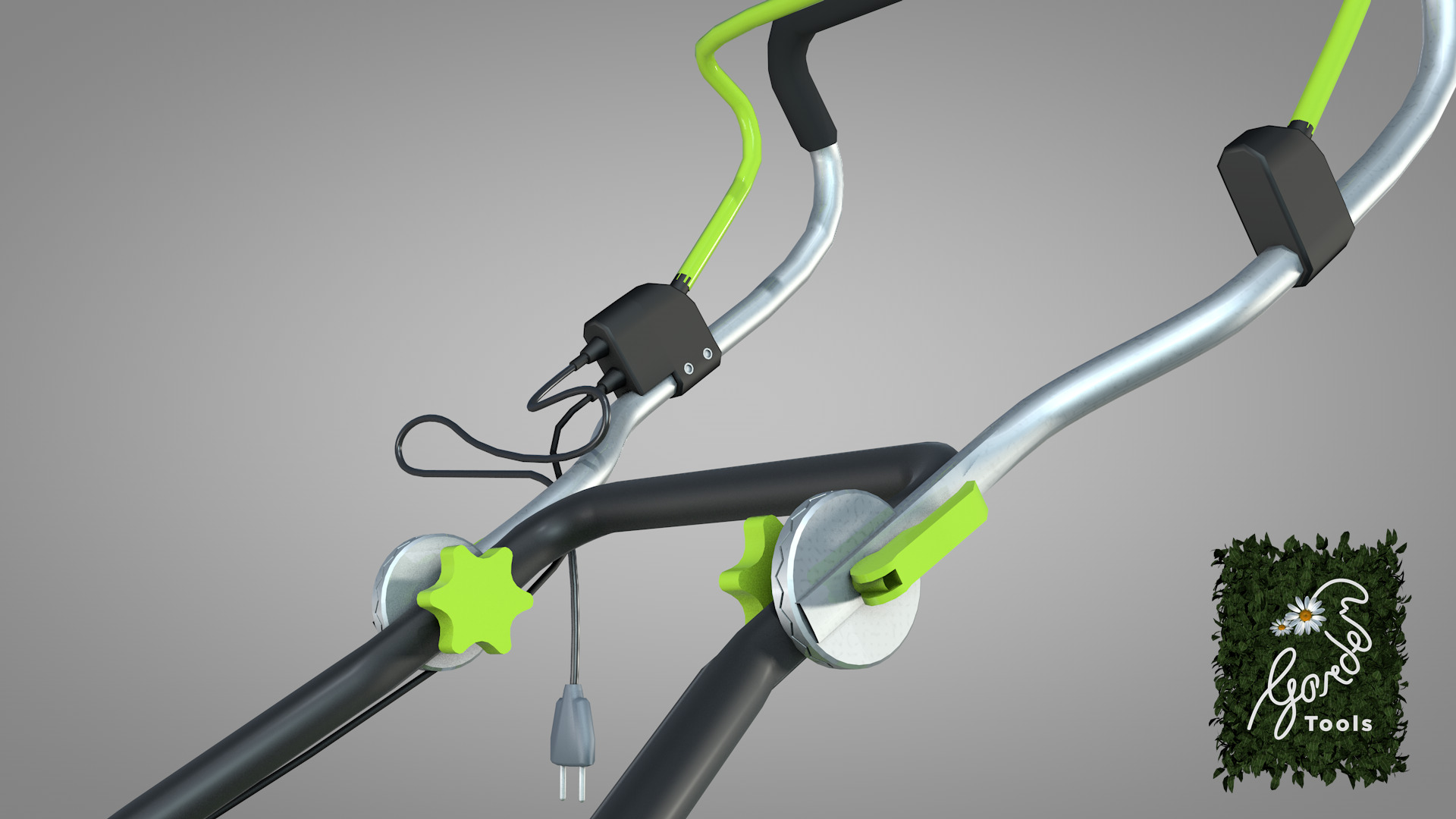 Garden Lawn Mower 3D model_7