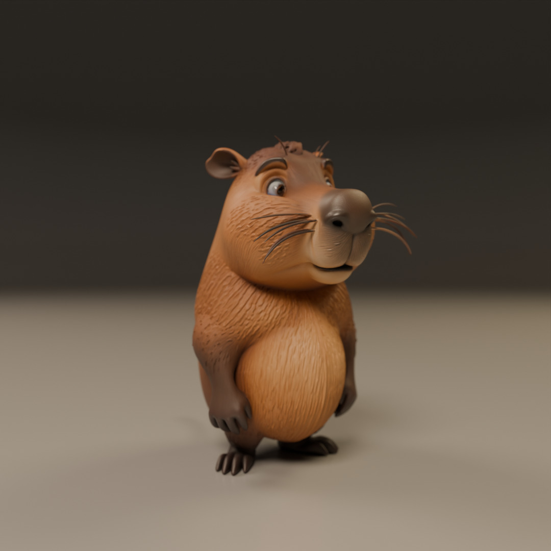 capybara 3D print model_4